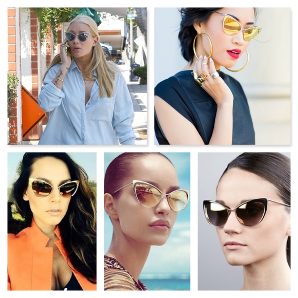 New TOM FORD Nastasya Gold Cat Eye Sunglasses main image 9
